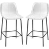 Bar Stools Set of 2, Upholstered Counter Height Bar Chairs, Kitchen Stools with Steel Legs