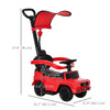 Mercedes-Benz G350 Licensed Push Car, 3-in-1 Toddler Sliding Car with Horn, Steering, Foot Rest, Seat Storage, Red