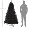 7ft Artificial Christmas Tree Holiday Home Indoor Decoration with Automatic Open, Black