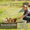 Metal Chicken Coop with UV-Resistant Cover for Rabbits, Ducks, Turtles, Guinea Pigs, 106