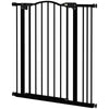 Extra Tall Dog Gate with Door, Pressure Fit, Auto Close, Double Locking for Doorways Hallways Stairs, 29