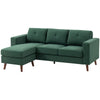 Sectional Sofa with Changeable Chaise Lounge, 3 Seat L-Shaped Sofa, Upholstered Couch for Small Space