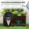 Raised Garden Bed with Outdoor Privacy Screen, Metal Planter Box with Trellis, Wall-Mounted or Freestanding, Black