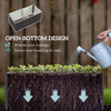 5' x 3' x 2' Raised Garden Bed, Galvanized Planter Box for Growing Flowers, Herbs and Vegetables, Dark Grey