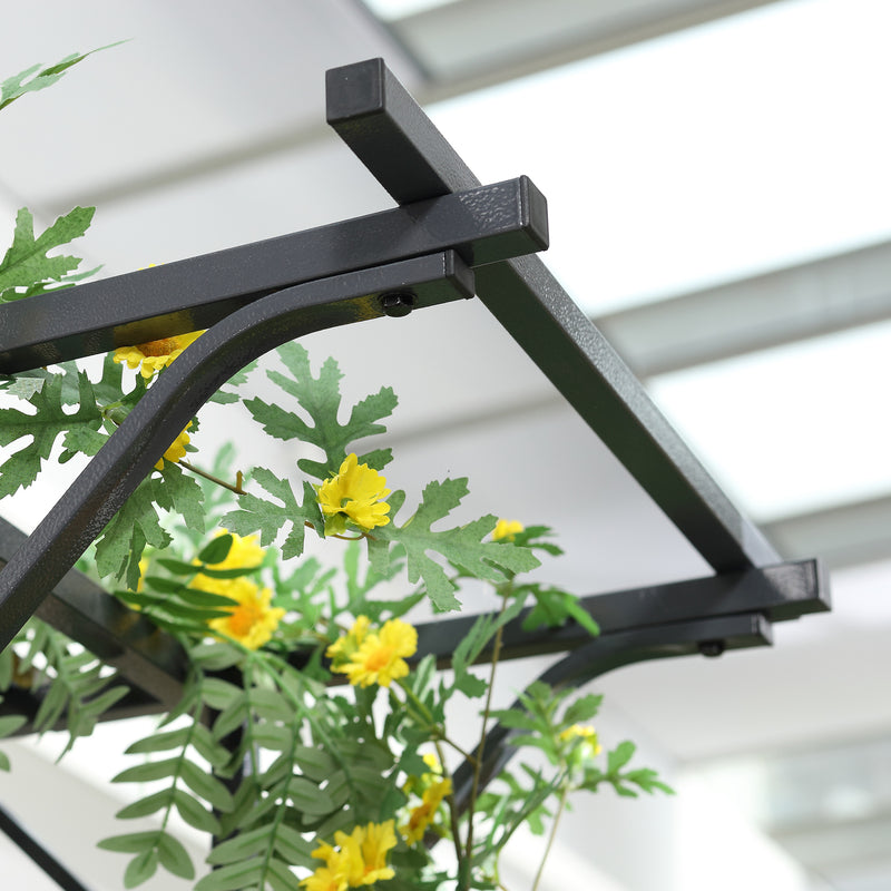 Metal Garden Arch Outdoor Walkway Arbor, 74.75