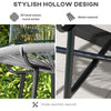Rattan Side Table, Round Outdoor Table, with Round PE Rattan and Tempered Glass Table Top for Patio, Garden, Grey