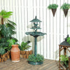 3-in-1 Garden Bird Bath Bowl Pedastal with Bird Feeder, Large Water Basin, & Underneath Flower Planter, Gold