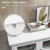 Modern Sideboard Cabinet, Freestanding Sideboards and Buffets with Glass Doors, 4-tier Shelving and Adjustable Shelves