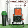 Rotating Composter, Compost Bin with 24 Vents and Steel Legs, 17 Gallon, Orange