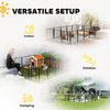 16 Panels Dog Playpen with Straps, Portable & DIY, for Small Dogs, for Yard, RV, Camping, Garden, 24
