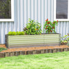 6' x 1.5' x 1.3' Galvanized Raised Garden Bed, Elevated Large Metal Planter Box w/ Install Gloves for Backyard, Patio to Grow Vegetables, Herbs, and Flowers, Silver