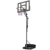 Soozier Basketball Hoop, 7.7 FT to 10 FT Adjustable, Portable Basketball Goal with 43'' Shatterproof Backboard,Fillable Base