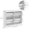 Shoe Storage Cabinet with 4 Flip Drawers and Adjustable Shelves, Narrow Shoe Cabinet for 20 Pairs of Shoes, White