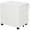 Lockable File Cabinet, Steel Filing Cabinet on Wheels for Legal, A4, Letter Size, with Pencil Tray for Home Office