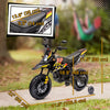 Qaba 12V Aprilia Licenced Kids Electric Motorcycle, Battery-Powered Dirt Bike with Training Wheels for Aged 3-8, Yellow