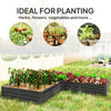 Steel Raised Garden Bed, Set of 5 Large Box Planters for Outdoor Plants Vegetables Flowers Herbs, 8x8x1ft, Dark Grey
