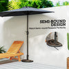 20 lbs Resin Half Round Patio Umbrella Base 20