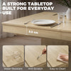 Folding Dining Table Extendable Kitchen Table Storage Cabinet Adjustable Shelf 6-8 People Natural