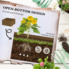 Galvanized Planter Box, Outdoor Raised Garden Bed with 3-Tier Trellis Tomato Cage for Climbing Vines, Vegetables, Brown