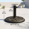 20 lbs Resin Round Patio Umbrella Base 18