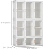Portable Wardrobe Closet, Folding Bedroom Wardrobe, Clothes Storage Organizer with Cube Compartments, White