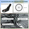 Folding Bicycle Cargo Trailer Utility Bike Cart Travel Luggage Carrier Garden Patio Tool New, Black