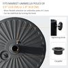 48 lb Heavy Duty Patio Umbrella Base, Water Filled Market Umbrella Stand with Steel Pole for Outdoor, Backyard, Black
