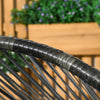 Wicker Egg Chair Outdoor Indoor Rattan Oversized Patio Lounge Chair with 5.5