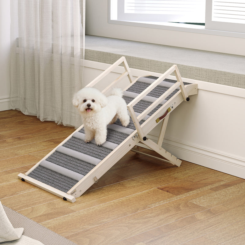 Dog Ramp, Folding Pet Ramp, 4 Adjustable Height from 15
