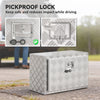 24 Inch Truck Bed Tool Box, Heavy Duty Aluminum Tool Box, Storage Toolbox Chest Organizer with Lock and Keys