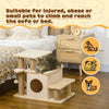 Cat Stairs Pet Steps for Couch Bed with Scratching Posts Condo Ball Toy, 23.6