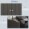 Elevated Dog Bowls for Large Dogs Pet Feeding Station with Stand, Storage, 2 Stainless Steel Food and Water Bowls, Grey