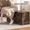 39.4 Inches Storage Chest, Storage Trunk with 2 Safety Hinges for Living Room, Rustic Brown