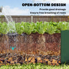 Galvanized Raised Garden Bed with Trellis for Climbing Plants, Outdoor Planter Box with Open Bottom, Green