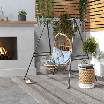 Hammock Chair Stand, Hanging Heavy Duty Metal Frame Hammock Stand for Hanging Hammock Air Porch Swing Chair, Egg Cahir, Indoor & Outdoor Use, 70.1