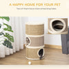 Cat Condo 3 Story Three Holes with Sisal Seaweed Scratching Cover Surface, Cat Tower for Indoor Cats, 15
