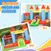 Qaba 9.2 x 9.5FT Bounce House, 4 in 1 Inflatable Bouncy Castle for Kids With Trampoline, Slide, Water Pool, Basket, Blower