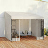 10' x 10' Wall Pergola, Outdoor Gazebo with 2 Curtains and 2 Nettings, UV Resistant, for Patio, Deck