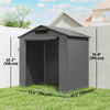 6' x 4' Portable Shed, Waterproof Bike Tent with Roll-up Zipper Door, Vent and Galvanised Metal Frame, Dark Grey
