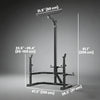 Soozier Multi-Function Home Gym Machine with Bench Press Rack, Squat Rack and Lat Pulldown System, Black