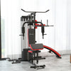 Soozier Multi Home Gym Equipment, Workout Station with Sit up Bench, Push up Stand, Dip Station, 99lbs Weights