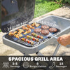Portable Propane Gas BBQ Grill with Foldable Cart, Wheels, 9500 BTU Gas Barbecue Grill with Piezo Ignition Burner, Black