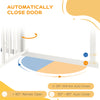 Auto-Close Pet Gate, Stair Gate with Cat Door, Double Locking for Doorways Hallways Stairs, Fits 29