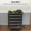 Rolling Tool Chest, 5-Drawer Lockable Tool Cabinet with 4 Wheels, Handle, Toolbox Storage Organizer for Garage, Workshop, Repair Shop