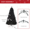 7ft Artificial Christmas Tree Holiday Home Indoor Decoration with Automatic Open, Black