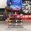 Rolling Garage Stool, 300 LBS Capacity Mechanic Stool with 2.5