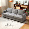 3 Seater Sofa with USB Ports & Cup Holders, Chenille-Feel Upholstered Couch for Living Room