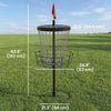 Soozier 24-Chain Portable Practice Basket for Disc Golf Target Stand, Lightweight Basket w/ Carry Bag Black and Silver