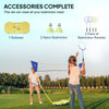 Portable Badminton Net Set with 9.5x5 ft Net, Foldable Badminton Net with 2 Shuttlecocks, 2 Badminton Rackets and 1 Suitcase, for Indoor Outdoor, Beach, Backyard