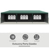 10' x 29' Canopy Tent, Party Tent with Sidewalls and Large Transparent Windows for Garden, Backyard, Outdoor, Green